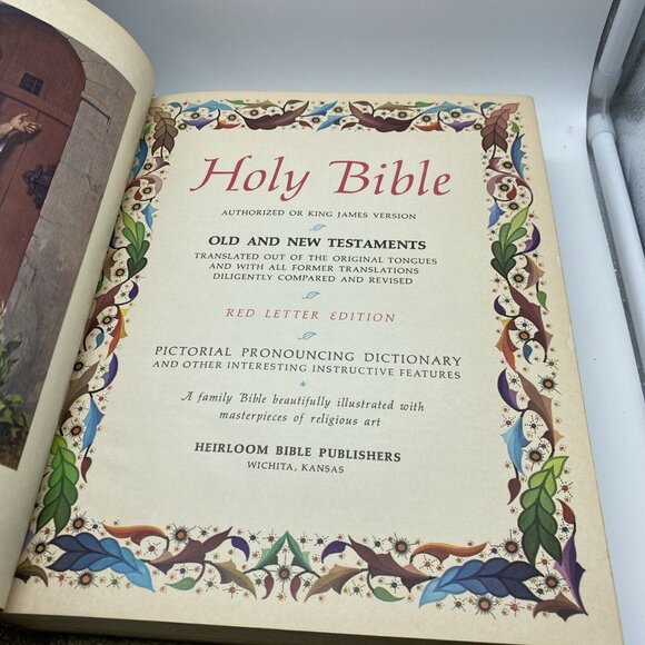 Holy Bible KJV Large Heirloom Family Red Letter Master Reference Edition (1971) - Picture 8 of 16